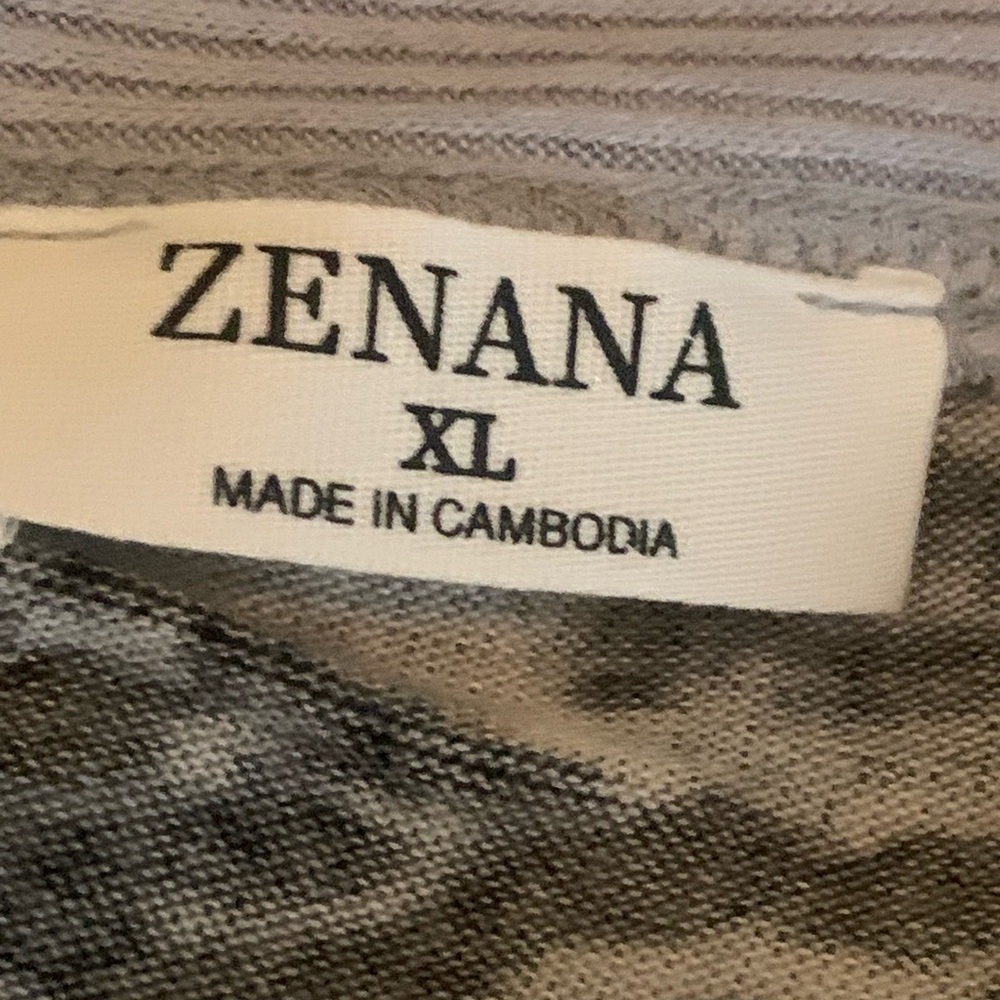 NWOT Zenana Black and Gray Animal Print Lightweight Cardigan Sz Large - Picture 11 of 13